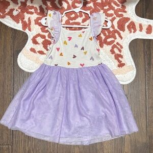 Cat & Jack Purple Dress with Heart Pattern